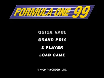 Formula One 99 (US) screen shot title